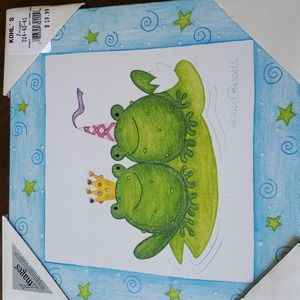 Sandy Russell Frog Canvas NWT